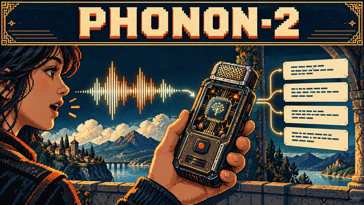 A waveform passing through a small on-device speech recognition chip